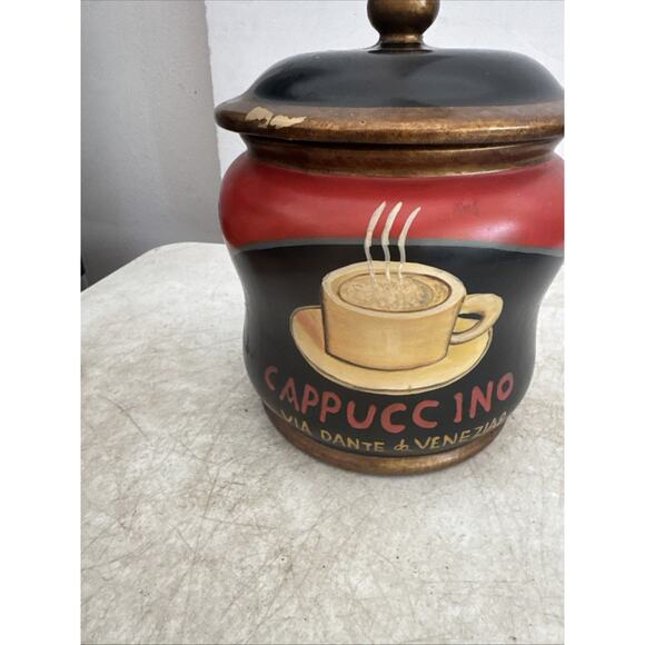 Vintage Marco Fabiano Heavy Ceramic Coffee Container With Lid - Picture 8 of 11